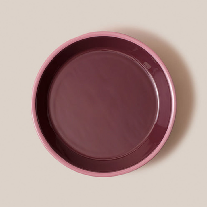 Amari Pedestal Platter Burgundy - L | Tableware
