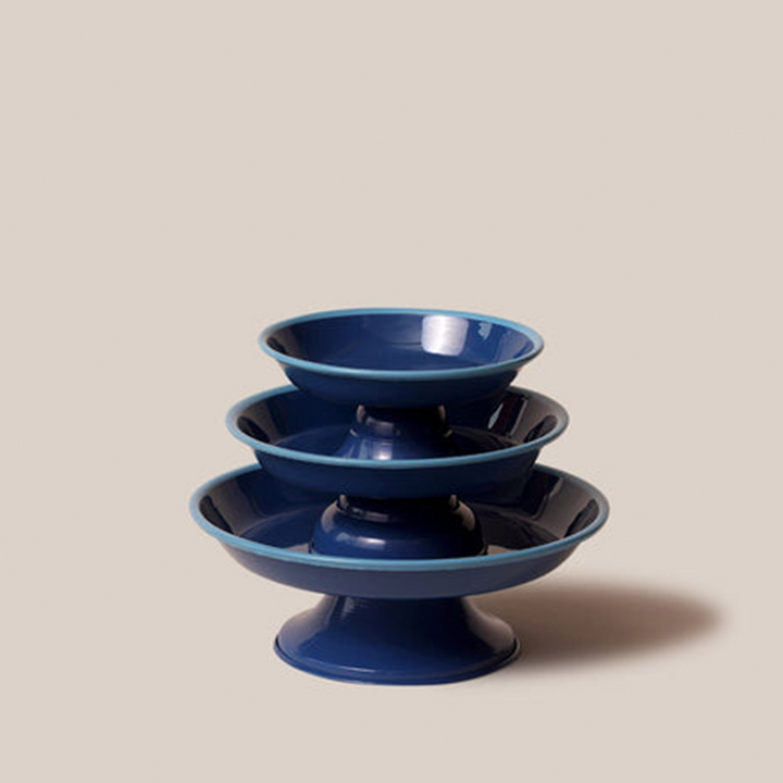 Amari Pedestal Platter Blue - S | Tableware