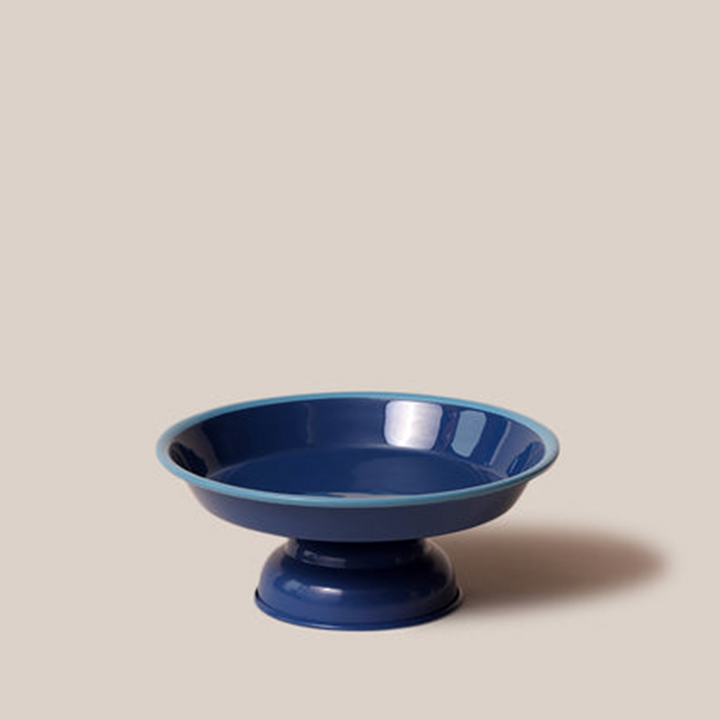 Amari Pedestal Platter Blue - L | Tableware