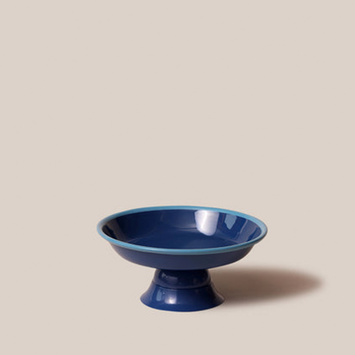 Amari Pedestal Platter Blue - L | Tableware