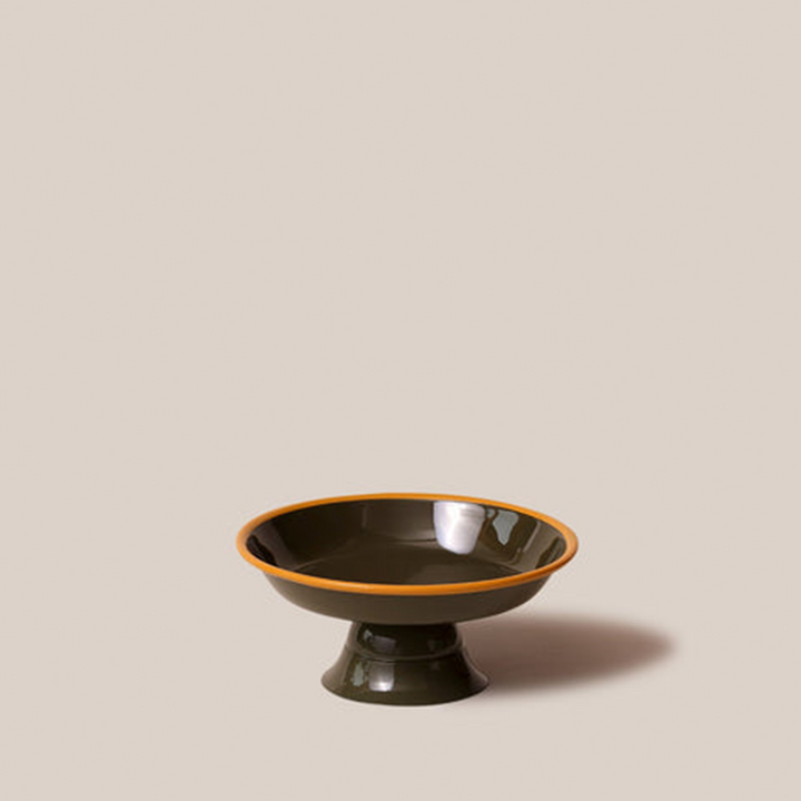 Amari Pedestal Platter Olive Green - S | Tableware