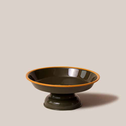 Amari Pedestal Platter Olive Green - L | Tableware