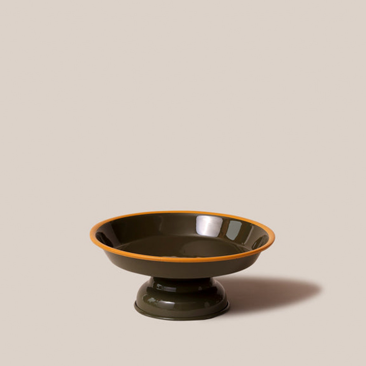 Amari Pedestal Platter Olive Green - S | Tableware