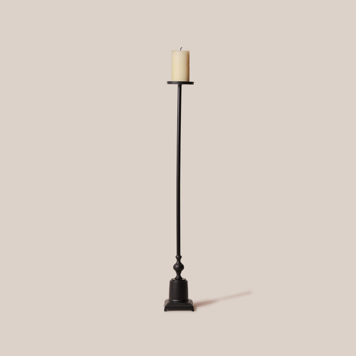 Dawn Floor Candle Holder - Black