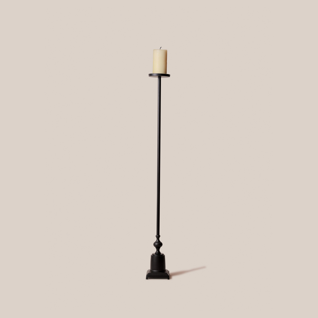 Dawn Floor Candle Holder - Black
