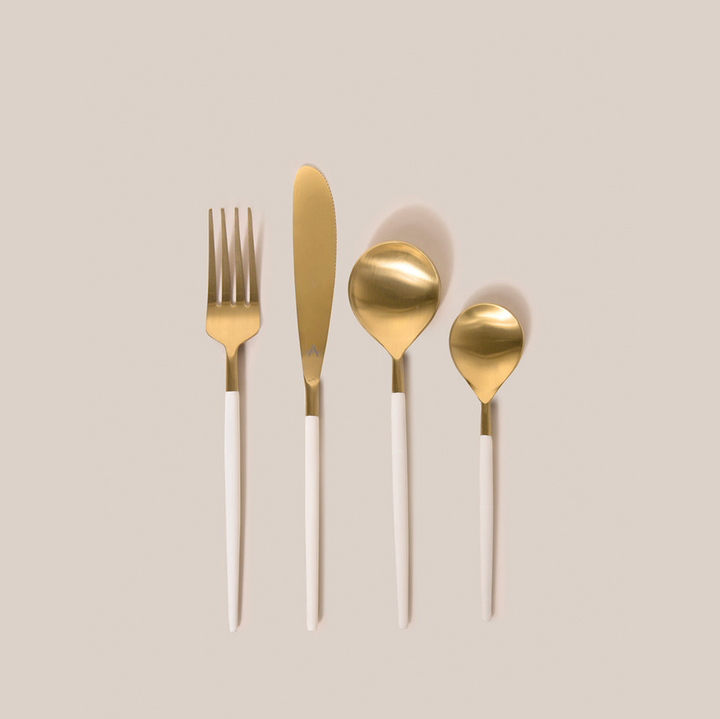 White Grazia Flatware With Enamel | Tableware