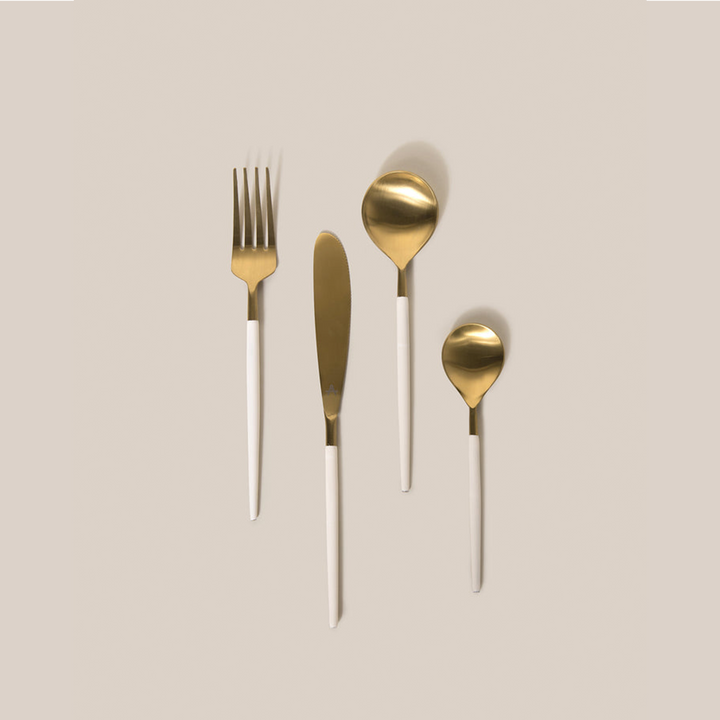 White Grazia Flatware With Enamel | Tableware