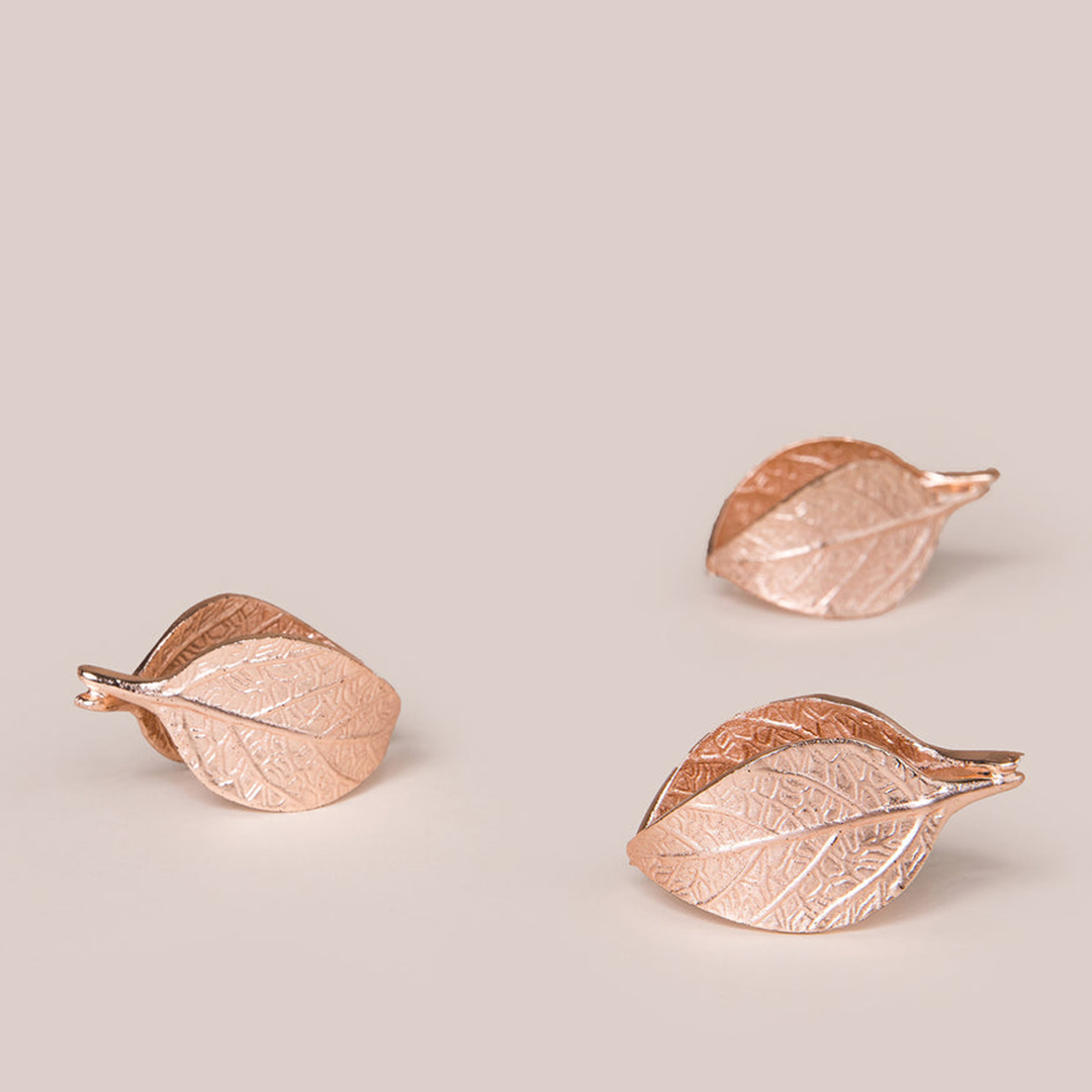 Rose Gold Autumn Leaf Napkin Ring | Tableware