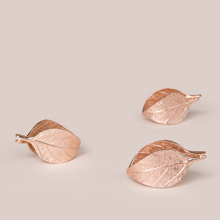 Rose Gold Autumn Leaf Napkin Ring | Tableware
