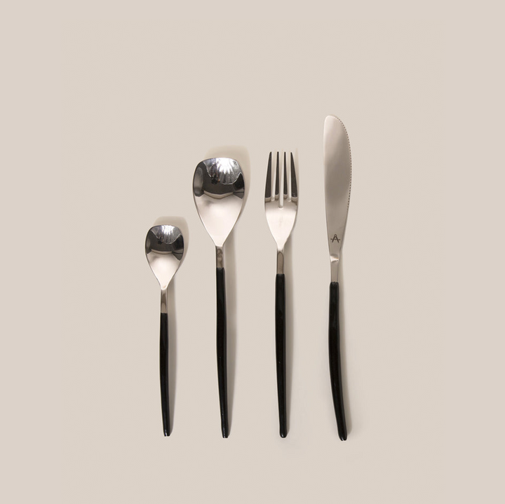 Silver Acuto Flatware With Enamel | Tableware