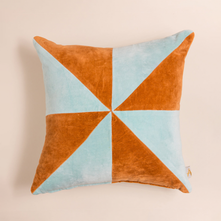 Carousel Cushion Cover - Rust/Aqua | Decor Accents