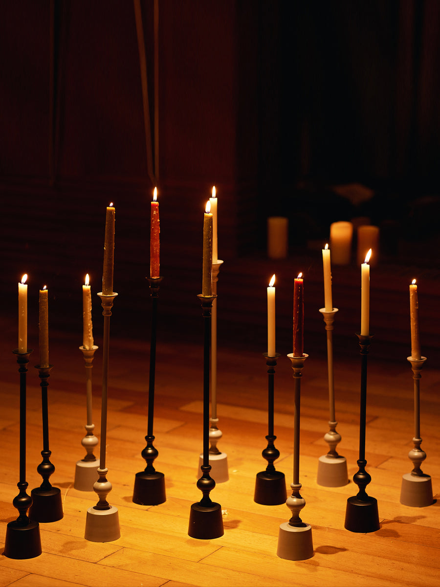 Dawn Taper Candle Holder Grey Artisanlab